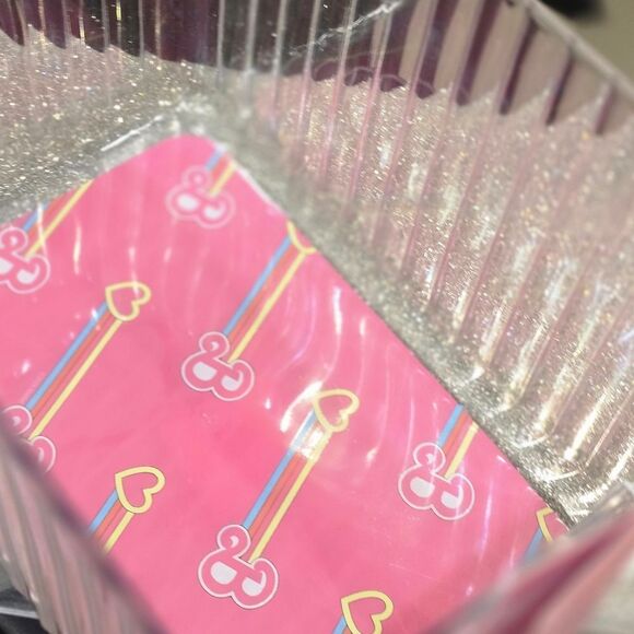 Barbie Logo Heart Ribbed Transparent Storage Bin w/Handles - Picture 9 of 13